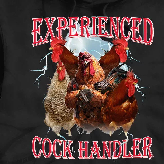 Funny Sayings For Adult Experienced Cock Handler Tie Dye Hoodie