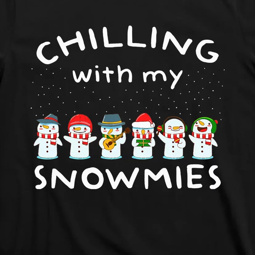 Funny Snowmies Family Christmas Matching Pajamas Snow Man T-Shirt