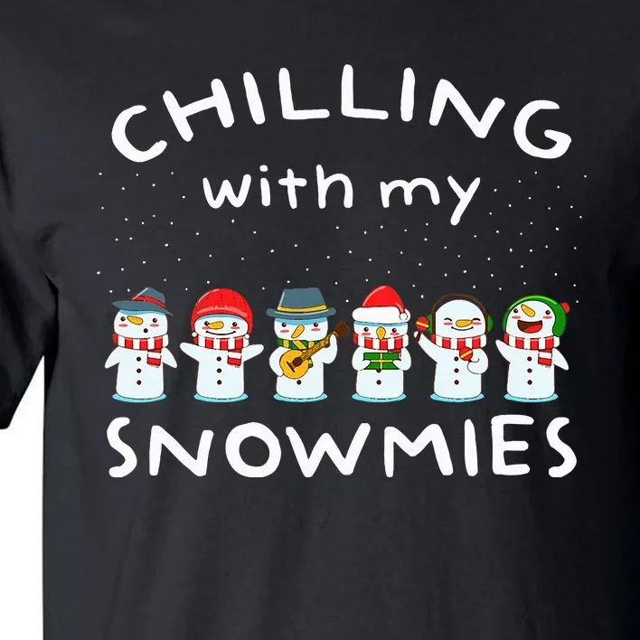 Funny Snowmies Family Christmas Matching Pajamas Snow Man Tall T-Shirt