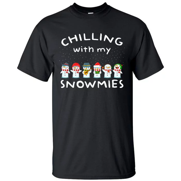 Funny Snowmies Family Christmas Matching Pajamas Snow Man Tall T-Shirt