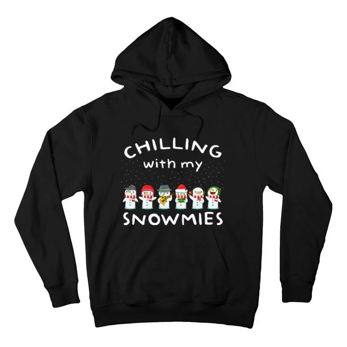 Funny Snowmies Family Christmas Matching Pajamas Snow Man Tall Hoodie