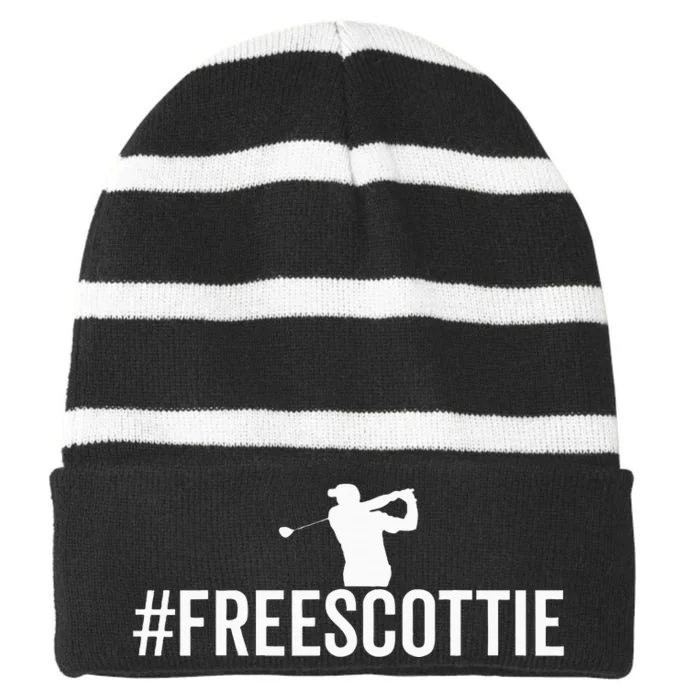 Free Scottie Striped Beanie with Solid Band