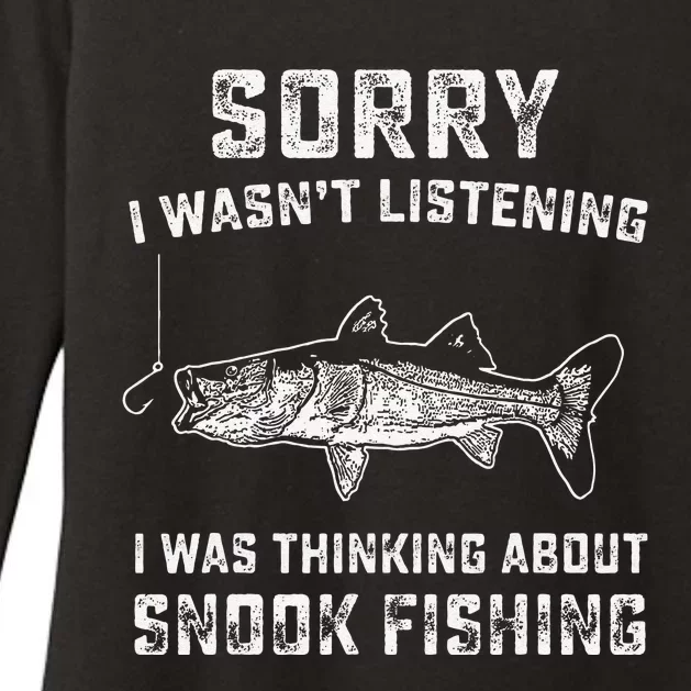 Funny Snook Fishing Gag Gift Snook Fish Humor Fisherman Womens CVC Long Sleeve Shirt