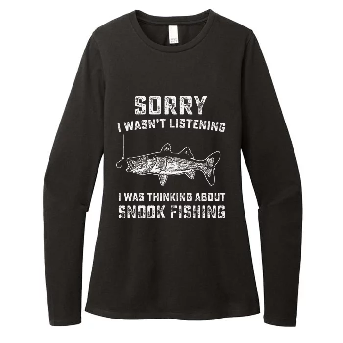 Funny Snook Fishing Gag Gift Snook Fish Humor Fisherman Womens CVC Long Sleeve Shirt