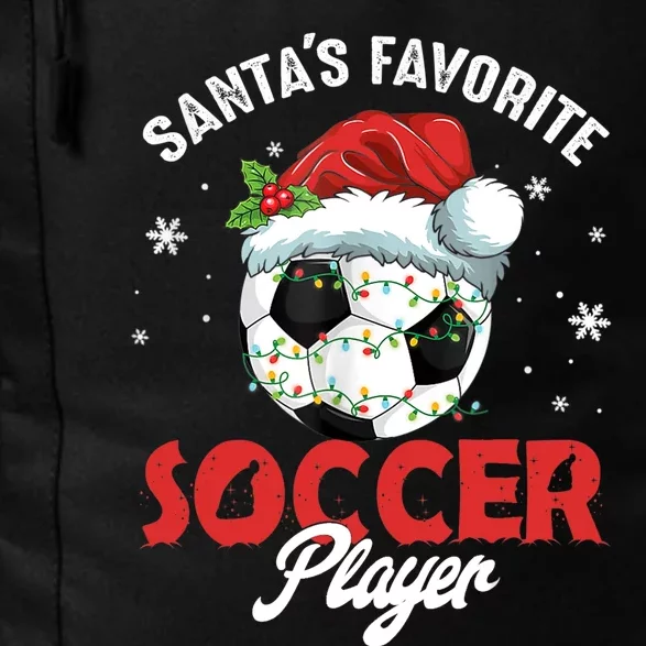 Funny Santa's Favorite Soccer Player Christmas Pajama TShirt Daily Commute Backpack