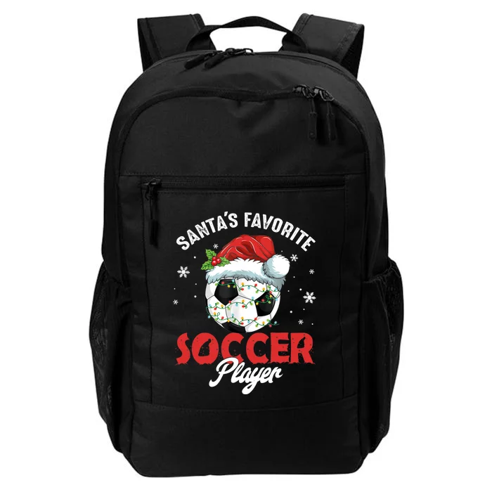 Funny Santa's Favorite Soccer Player Christmas Pajama TShirt Daily Commute Backpack