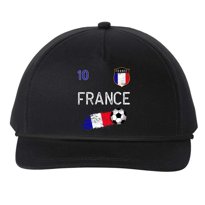 France Soccer Fans Jersey French Flag Football Lovers Premium Snapback Five-Panel Rope Hat