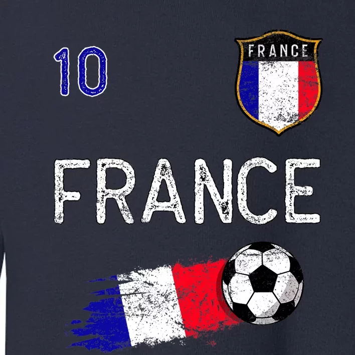 France Soccer Fans Jersey French Flag Football Lovers Premium Toddler Sweatshirt