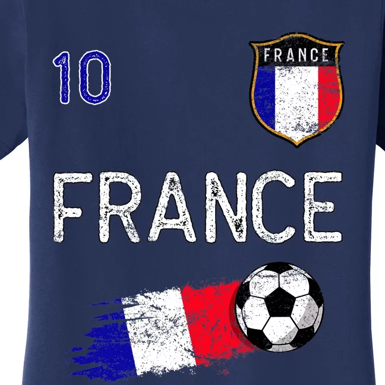 France Soccer Fans Jersey French Flag Football Lovers Premium Women's T-Shirt