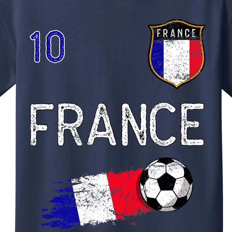 France Soccer Fans Jersey French Flag Football Lovers Premium Kids T-Shirt