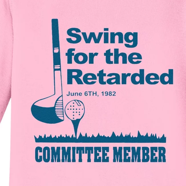 Funny Swing For The Retarded June 6th 1982 Committee Gift Baby Long Sleeve Bodysuit