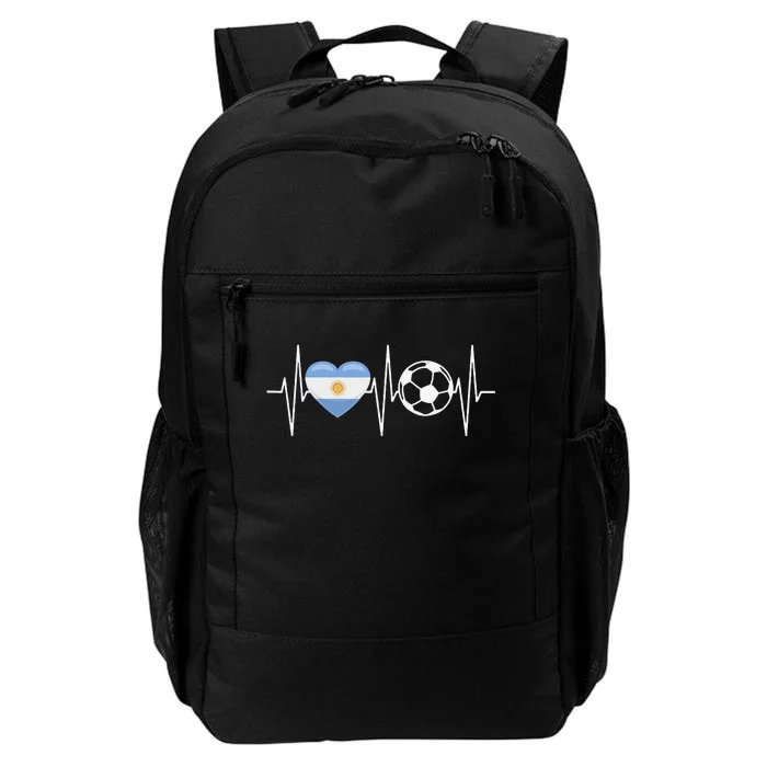 Funny Soccer Fan Heartbeat Argentines vintage Daily Commute Backpack