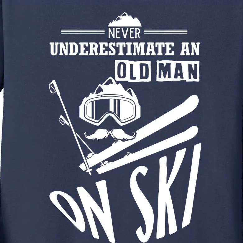 Funny Skiing Kids Long Sleeve Shirt