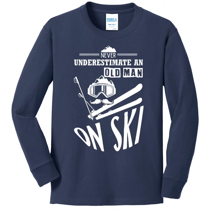 Funny Skiing Kids Long Sleeve Shirt