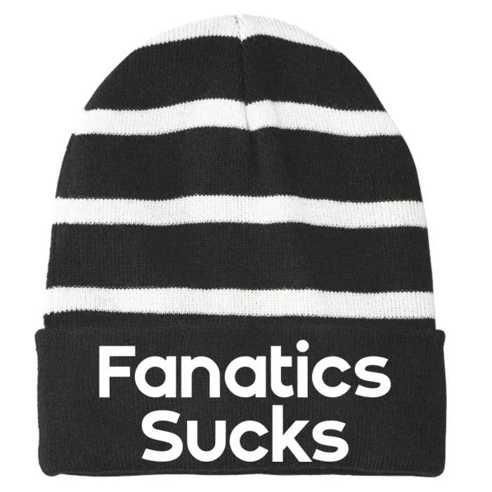 Fanatics Sucks Striped Beanie with Solid Band