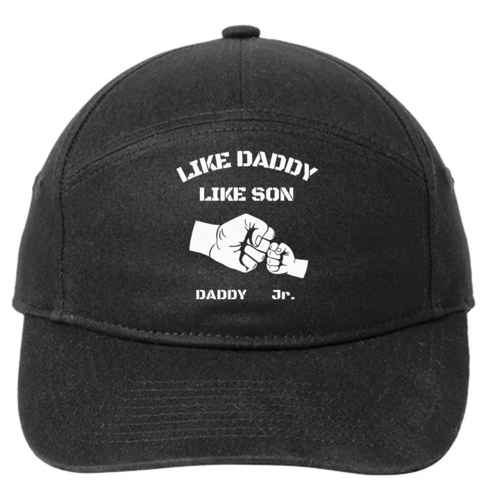 Father Son Fist Bump Matching Father's Day Daddy Dad & Son 7-Panel Snapback Hat