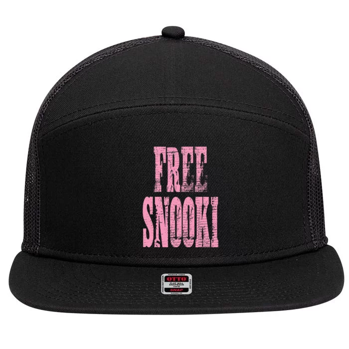 Free Snooki 7 Panel Mesh Trucker Snapback Hat