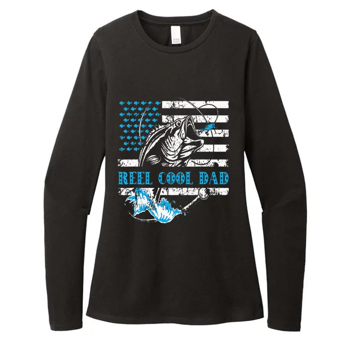 Fishing Stuff For Fathers Day Reel Cool Dad American Flag Womens CVC Long Sleeve Shirt