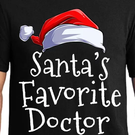 Funny Santas Favorite Doctor Christmas Family Santa Xmas Gift Pajama Set