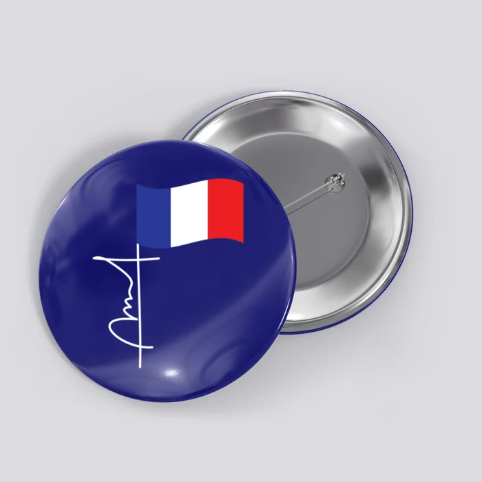 France Signature Flag Pole Elegant Patriotic French Flag Gift Button