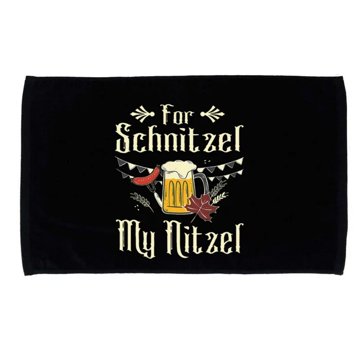 For Schnitzel Funny Oktoberfest Gift Microfiber Hand Towel