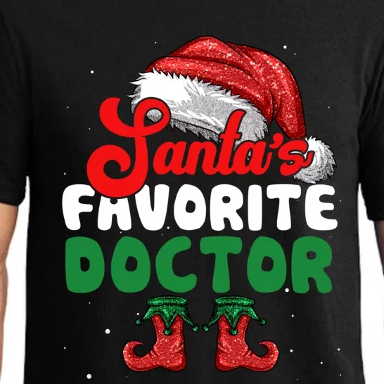 Funny SantaS Favorite Doctor Christmas Funny Gift Pajama Set