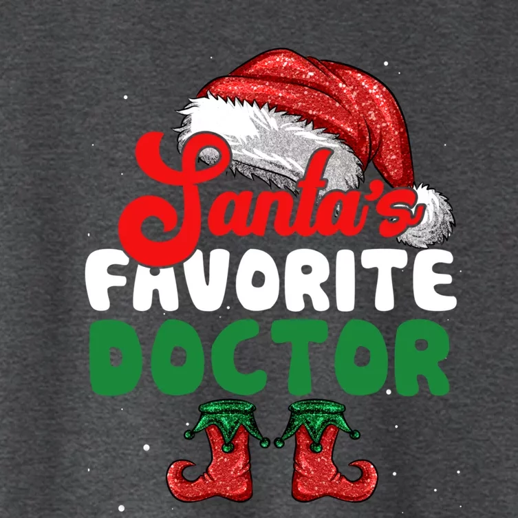 Funny SantaS Favorite Doctor Christmas Funny Gift Women's Crop Top Tee