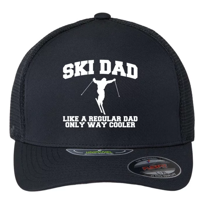 Funny Skiing Father Ski Dad Gift For Dad Flexfit Unipanel Trucker Cap