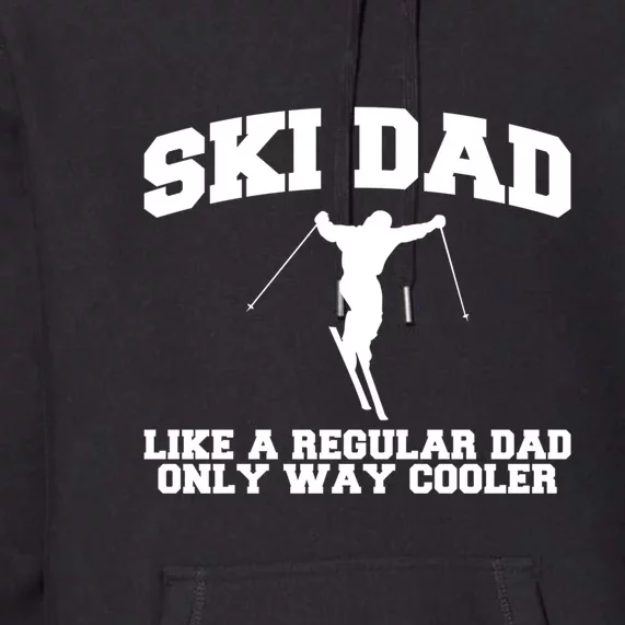 Funny Skiing Father Ski Dad Gift For Dad Premium Hoodie