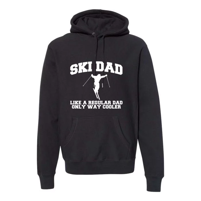 Funny Skiing Father Ski Dad Gift For Dad Premium Hoodie