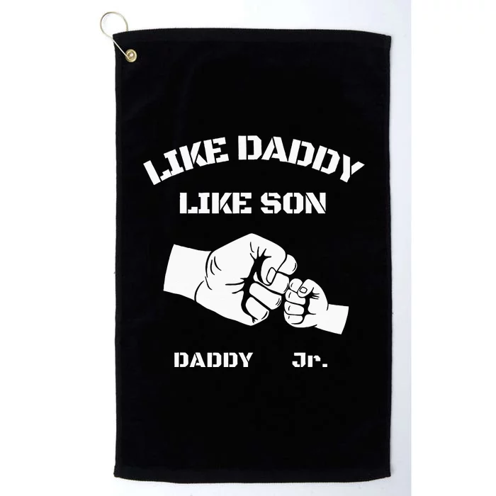 Father Son Fist Bump Matching Fathers Day Daddy Dad & Son Platinum Collection Golf Towel