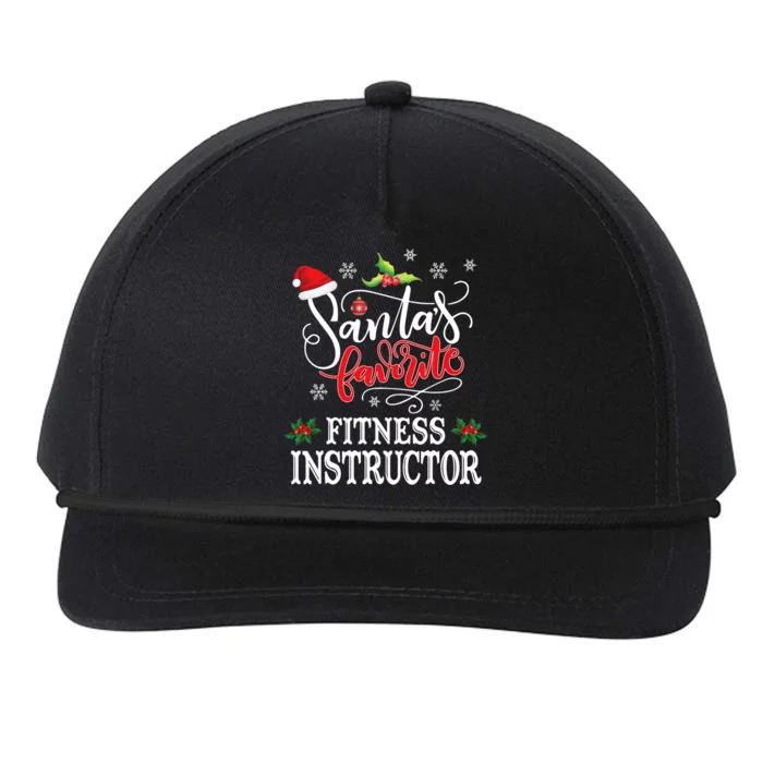 Funny SantaS Favorite Fitness Instructor Santa Hat Xmas Snapback Five-Panel Rope Hat