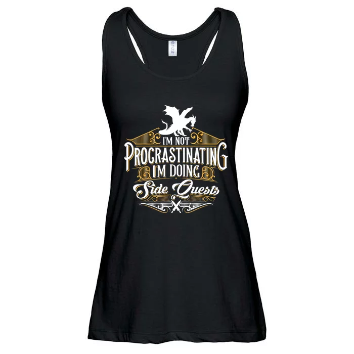 Funny Sarcastic Funny Not Procrastinating Side Quests Ladies Essential Flowy Tank