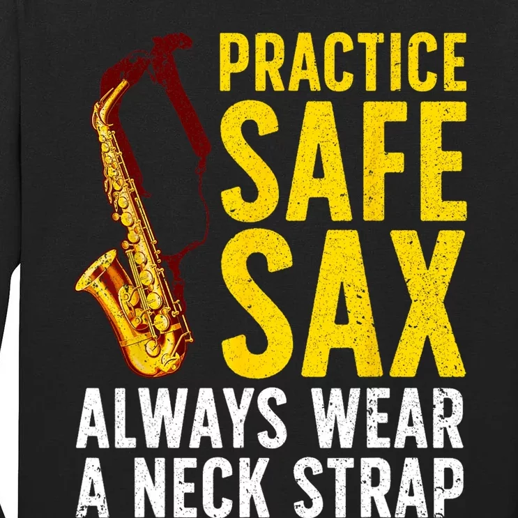 Funny Saxophone For Men Women Saxophone Player Saxophonist Tall Long Sleeve T-Shirt