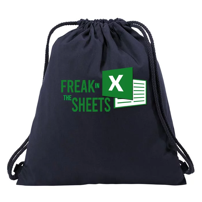 Funny Spreadsheet Freak In The Sheets Accountant Drawstring Bag