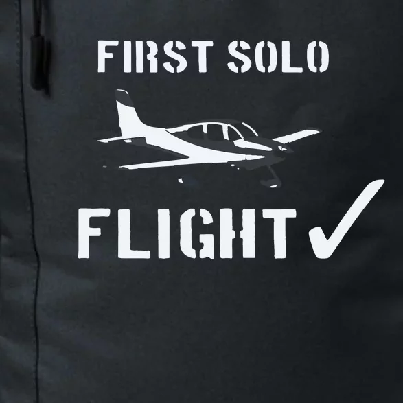 First Solo Flight New Pilot Gift Daily Commute Backpack