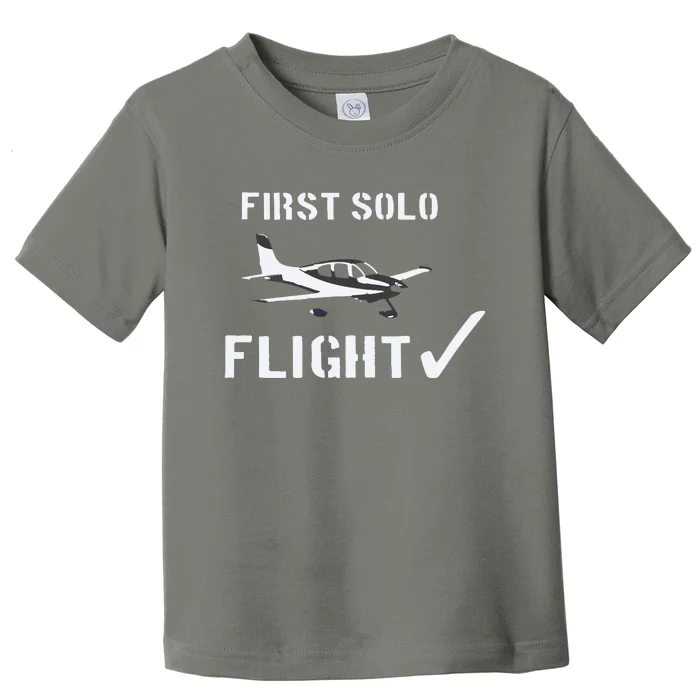 First Solo Flight New Pilot Gift Toddler T-Shirt