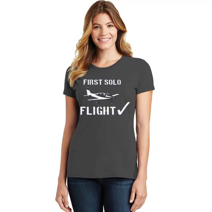 First Solo Flight New Pilot Gift Women's T-Shirt