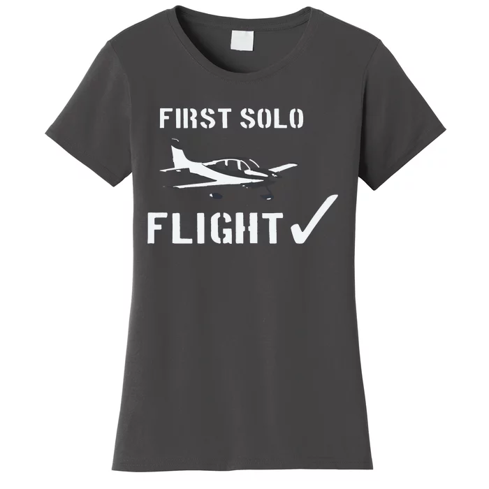 First Solo Flight New Pilot Gift Women's T-Shirt