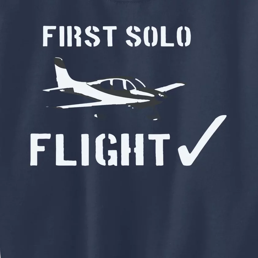 First Solo Flight New Pilot Gift Kids Sweatshirt