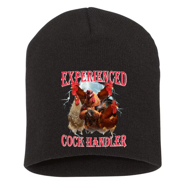 Funny Sayings For Adult Experienced Cock Handler Meme Dank Short Acrylic Beanie