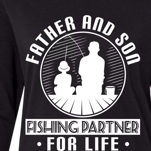 Father Son Fishing Partners For Life Cute Gift Womens Cotton Relaxed Long Sleeve T-Shirt