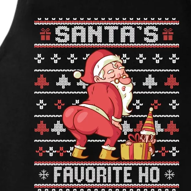 Funny Santa's Favorite Ho Gift Twerking Santa Offensive Great Gift Ladies Tri-Blend Wicking Tank