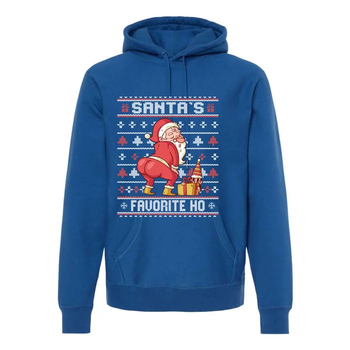 Funny Santa's Favorite Ho Gift Twerking Santa Offensive Great Gift Premium Hoodie