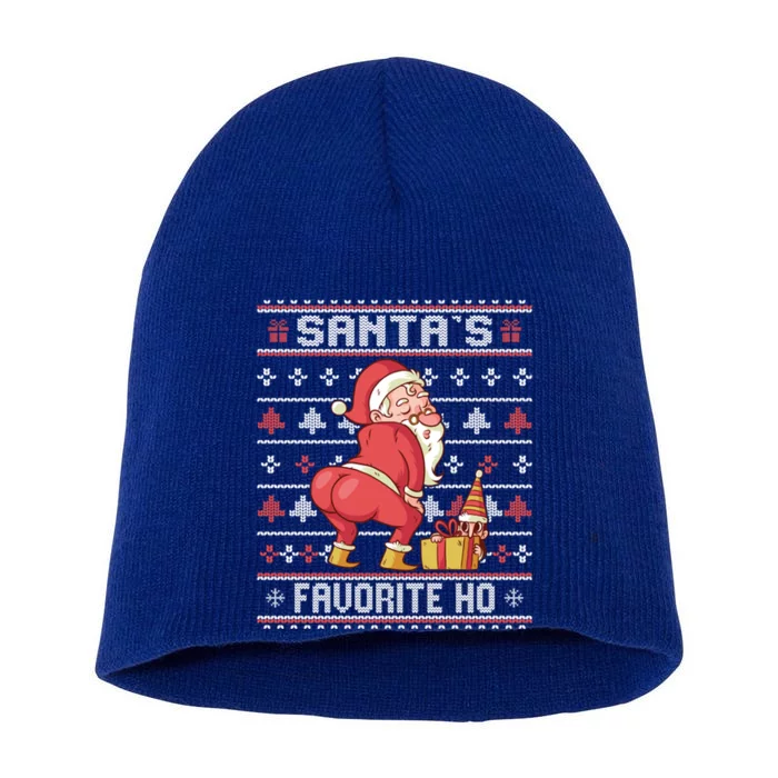 Funny Santa's Favorite Ho Gift Twerking Santa Offensive Great Gift Short Acrylic Beanie