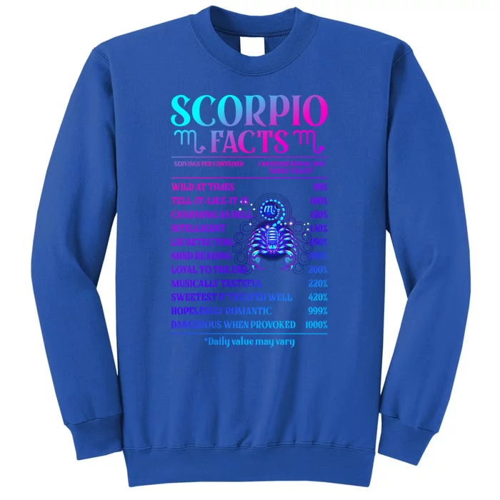 Funny Scorpio Facts Zodiac November Birthday Gift Funny Gift Sweatshirt