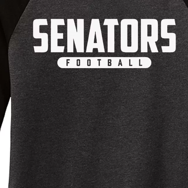 Fletcher Senators Football Women's Tri-Blend 3/4-Sleeve Raglan Shirt