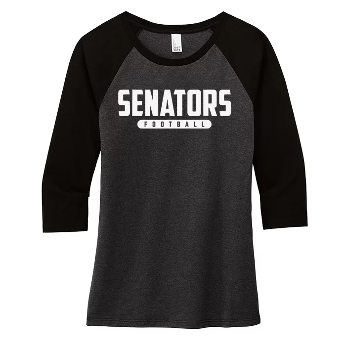 Fletcher Senators Football Women's Tri-Blend 3/4-Sleeve Raglan Shirt