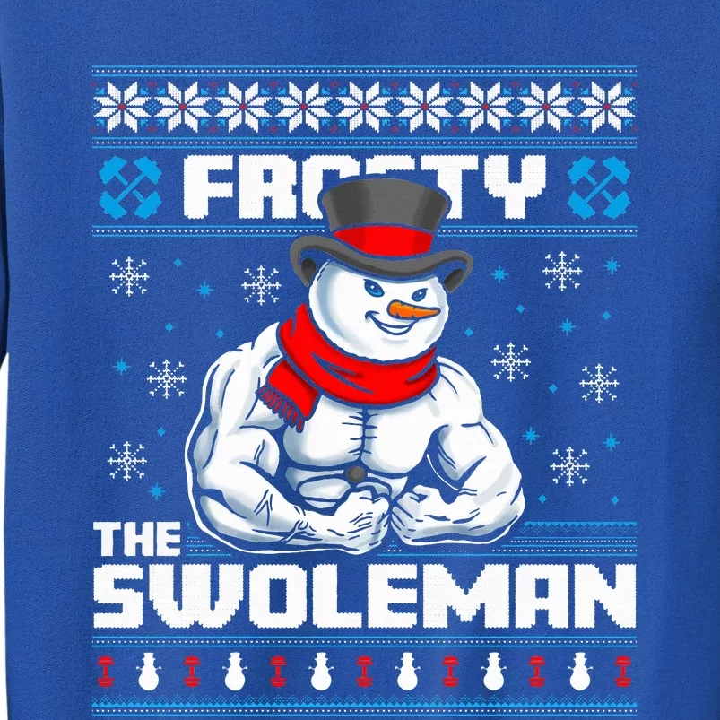 Frosty Swoleman Funny Christmas Workout Gym Weight Lifting Sweatshirt