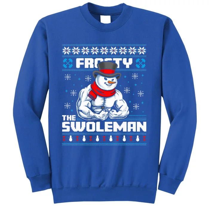 Frosty Swoleman Funny Christmas Workout Gym Weight Lifting Sweatshirt